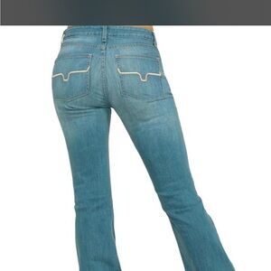 Kimes Ranch Light Blue Flare Jeans with Signature Back Stitch 0/36
